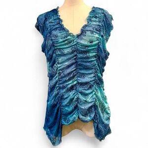 Y2K Fairy Core Sequin Top Whimsy 2000s Sz